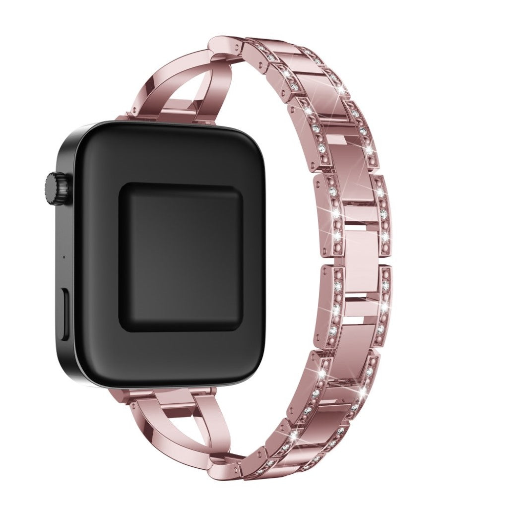 Vildt fed Xiaomi Mi Watch Metal og Rhinsten Rem - Pink#serie_3