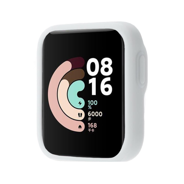 Rigtigt Godt Xiaomi Redmi Watch Cover med Skærmbeskytter i Silikone - Hvid#serie_5