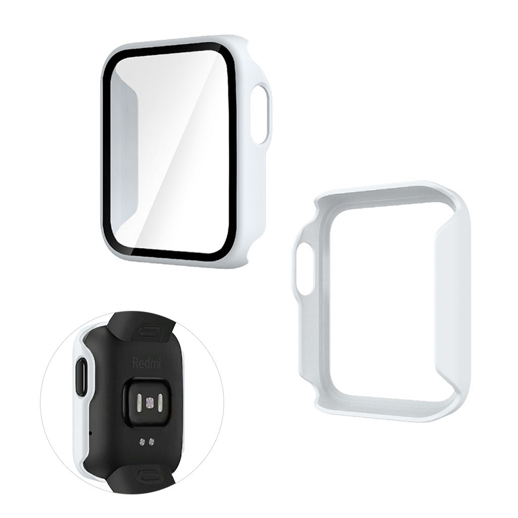 Rigtigt Fed Xiaomi Redmi Watch Silikone og Glas Cover - Hvid#serie_2