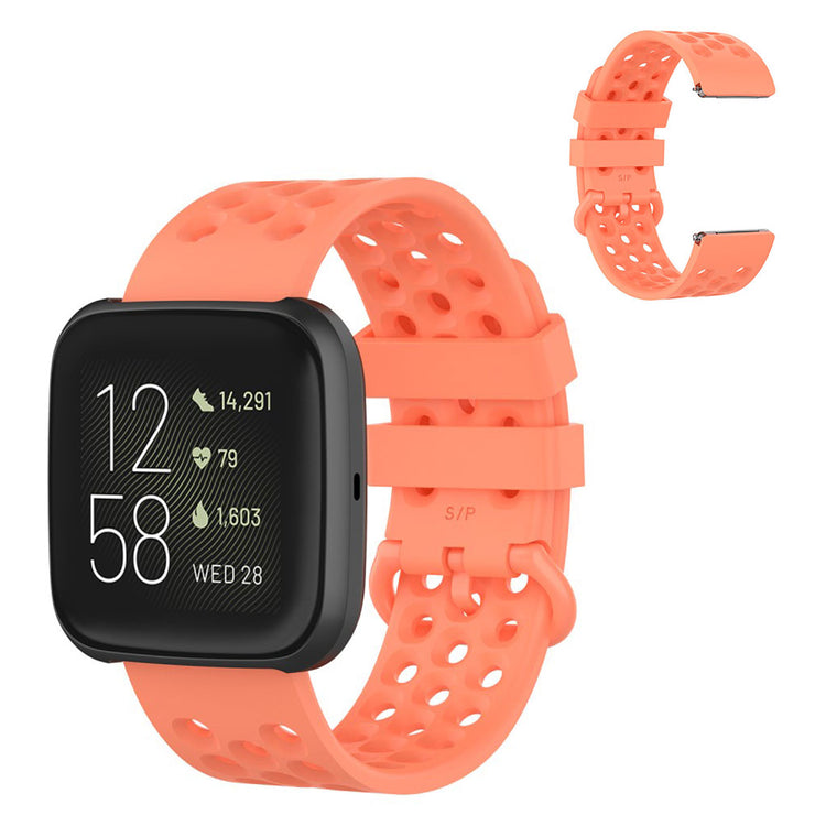 Sejt Fitbit Versa 2 / Fitbit Versa Lite Silikone Urrem - Orange#serie_6