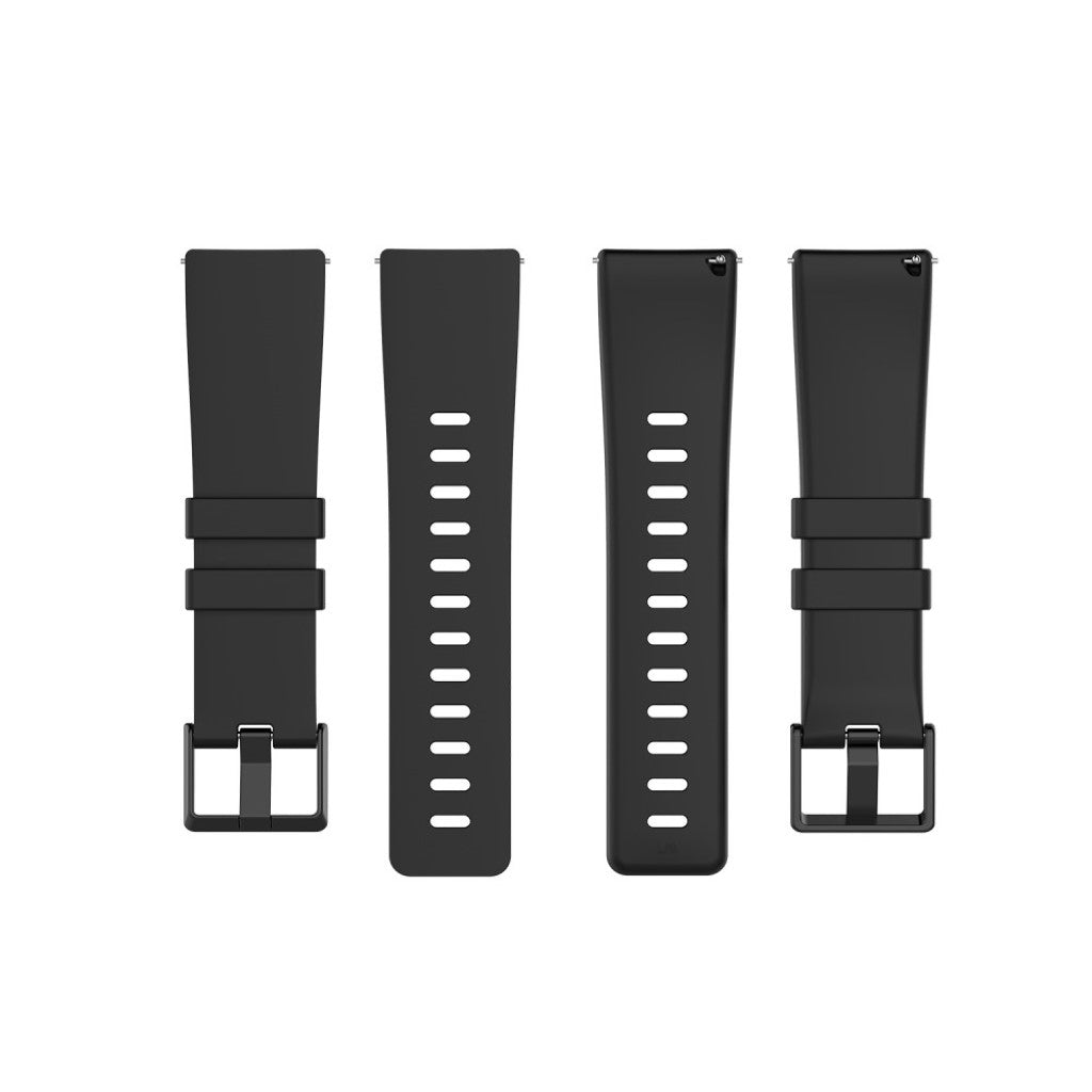 Stilfuld Fitbit Versa 2 / Fitbit Versa Lite Silikone Rem - Størrelse: L - Sort#serie_1