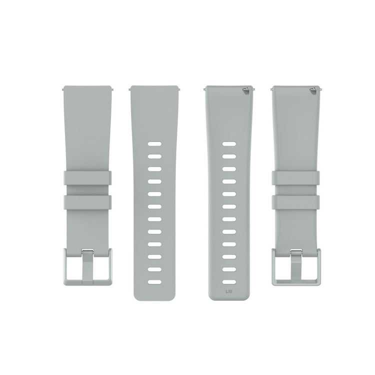 Stilfuld Fitbit Versa 2 / Fitbit Versa Lite Silikone Rem - Størrelse: L - Sølv#serie_3