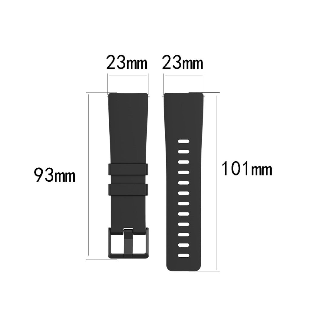 Vildt sejt Fitbit Versa 2 / Fitbit Versa Lite Silikone Rem - Størrelse: S - Sort#serie_1