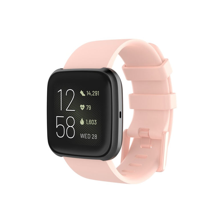 Vildt sejt Fitbit Versa 2 / Fitbit Versa Lite Silikone Rem - Størrelse: S - Pink#serie_5