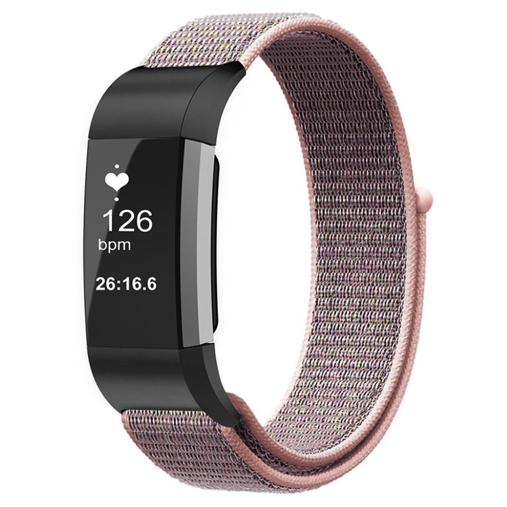 Vildt godt Fitbit Charge 2 Nylon Rem - Pink#serie_5