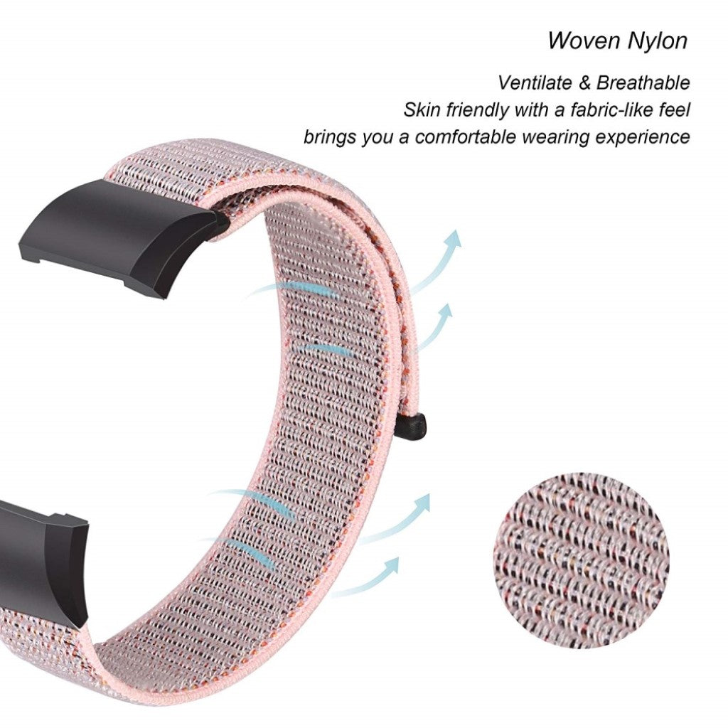 Vildt godt Fitbit Charge 2 Nylon Rem - Pink#serie_5
