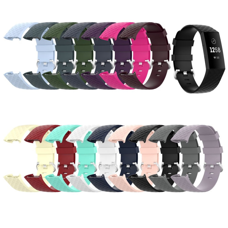 Alle tiders Fitbit Charge 3 / Fitbit Charge 4 Silikone Rem - Sort#serie_1