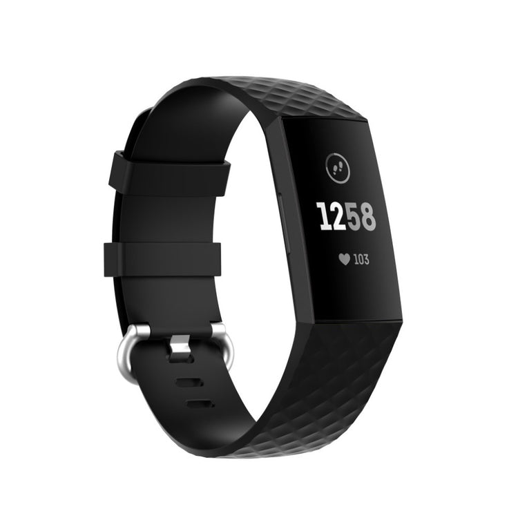 Alle tiders Fitbit Charge 3 / Fitbit Charge 4 Silikone Rem - Sort#serie_1