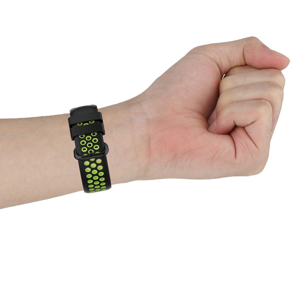 Vildt fed Fitbit Charge 3 / Fitbit Charge 4 Silikone Rem - Grøn#serie_1