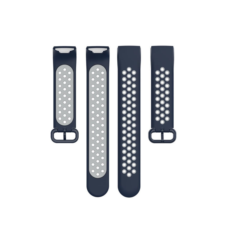 Vildt fed Fitbit Charge 3 / Fitbit Charge 4 Silikone Rem - Blå#serie_15