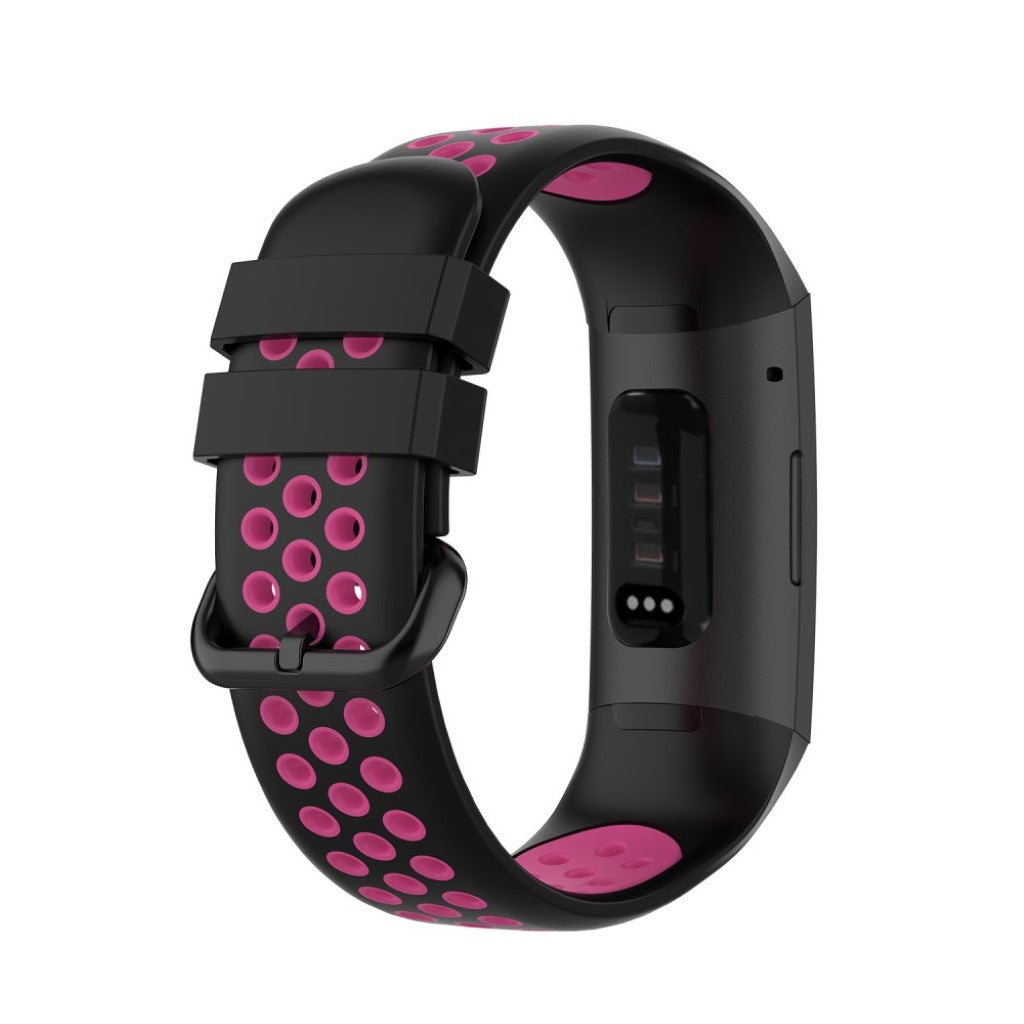 Vildt fed Fitbit Charge 3 / Fitbit Charge 4 Silikone Rem - Pink#serie_9
