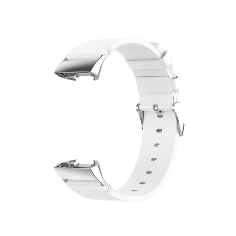 Mega kønt Fitbit Charge 4 / Fitbit Charge 3 Ægte læder Rem - Hvid#serie_2