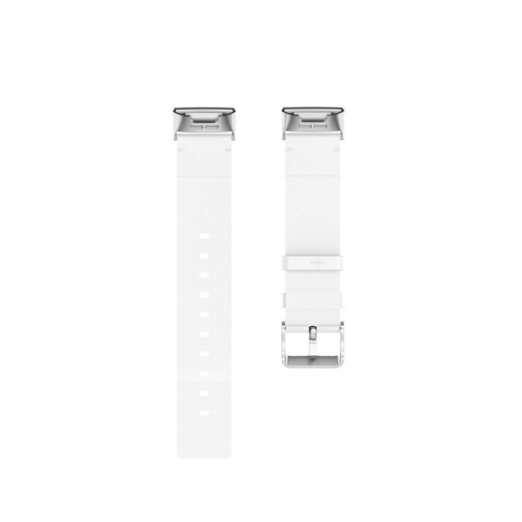 Mega kønt Fitbit Charge 4 / Fitbit Charge 3 Ægte læder Rem - Hvid#serie_2