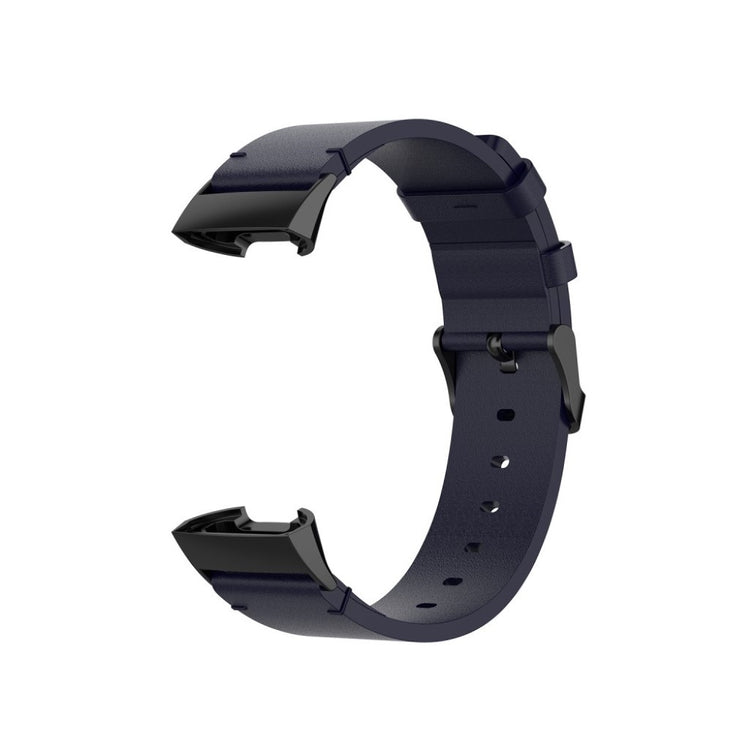 Mega kønt Fitbit Charge 4 / Fitbit Charge 3 Ægte læder Rem - Blå#serie_6