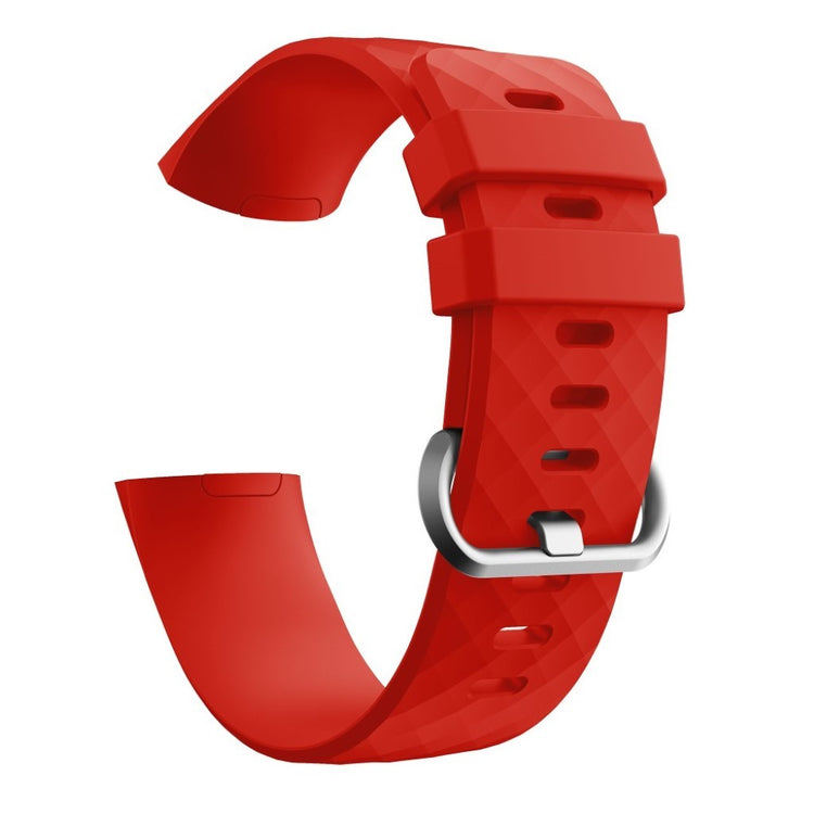 Stilren Fitbit Charge 4 / Fitbit Charge 3 Silikone Rem - Størrelse: S - Rød#serie_4
