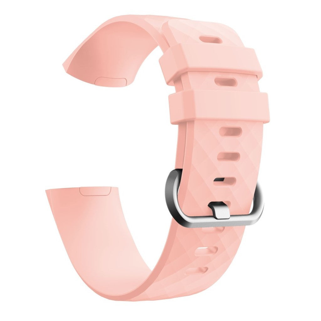Stilren Fitbit Charge 4 / Fitbit Charge 3 Silikone Rem - Størrelse: S - Pink#serie_6