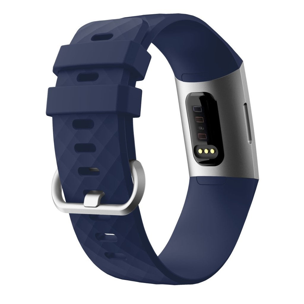 Stilren Fitbit Charge 4 / Fitbit Charge 3 Silikone Rem - Størrelse: S - Blå#serie_8