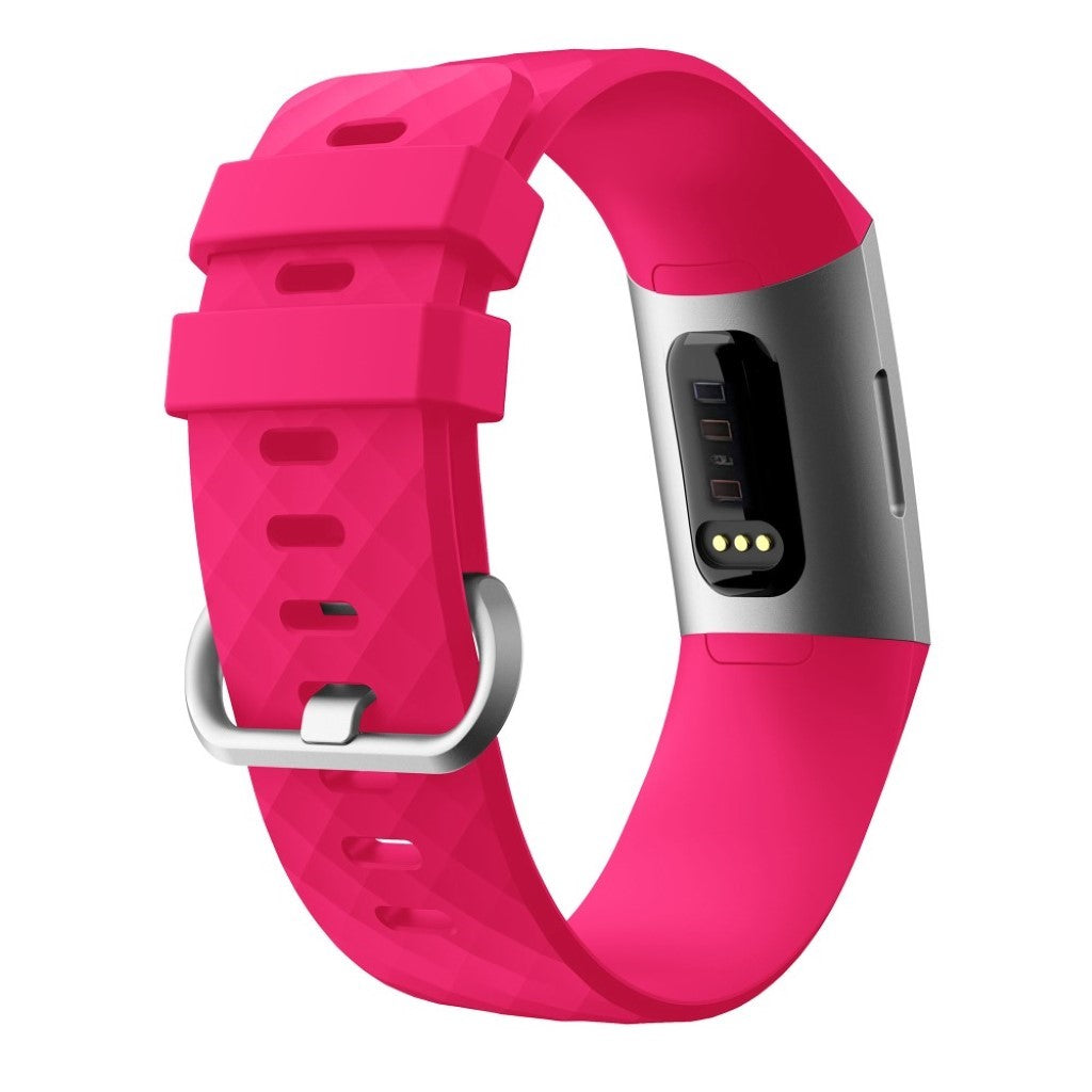 Mega sejt Fitbit Charge 4 / Fitbit Charge 3 Silikone Rem - Størrelse: L - Pink#serie_5