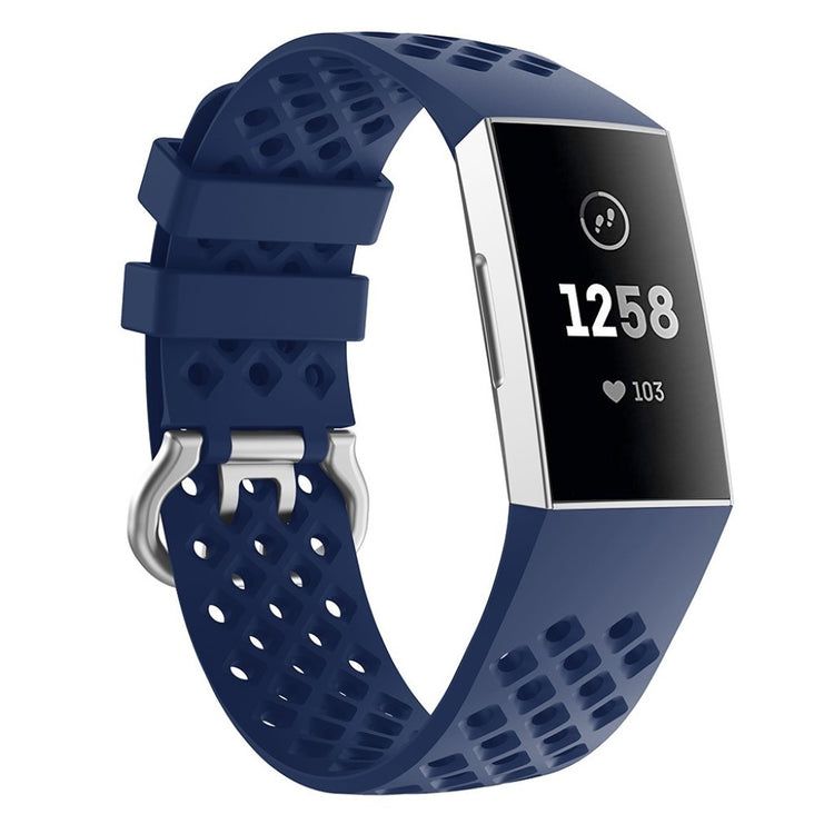 Meget sejt Fitbit Charge 4 / Fitbit Charge 3 Silikone Rem - Blå#serie_5