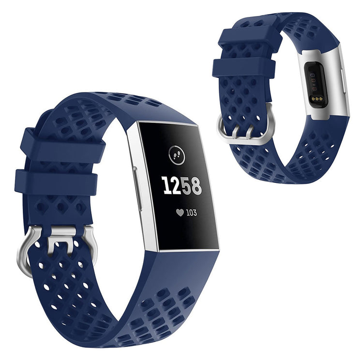 Meget sejt Fitbit Charge 4 / Fitbit Charge 3 Silikone Rem - Blå#serie_5