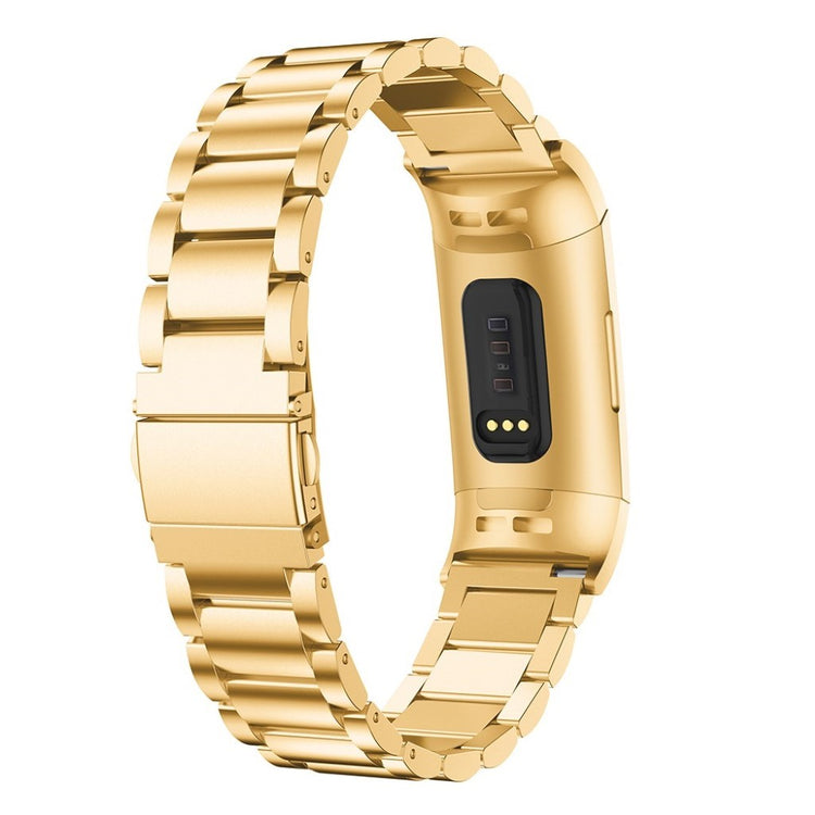 Mega fint Fitbit Charge 4 / Fitbit Charge 3 Metal Rem - Guld#serie_3