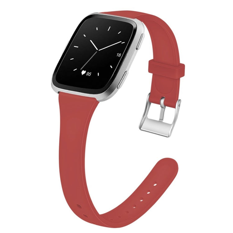 Super nydelig Fitbit Versa 2 Silikone Rem - Rød#serie_4
