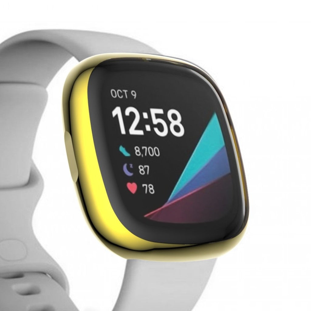 Meget Flot Fitbit Versa 3 / Fitbit Sense Silikone Cover - Guld#serie_6