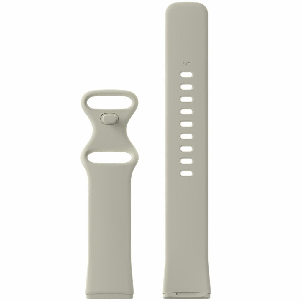 Helt vildt kønt Fitbit Versa 3 / Fitbit Sense Silikone Rem - Størrelse: S - Beige#serie_16