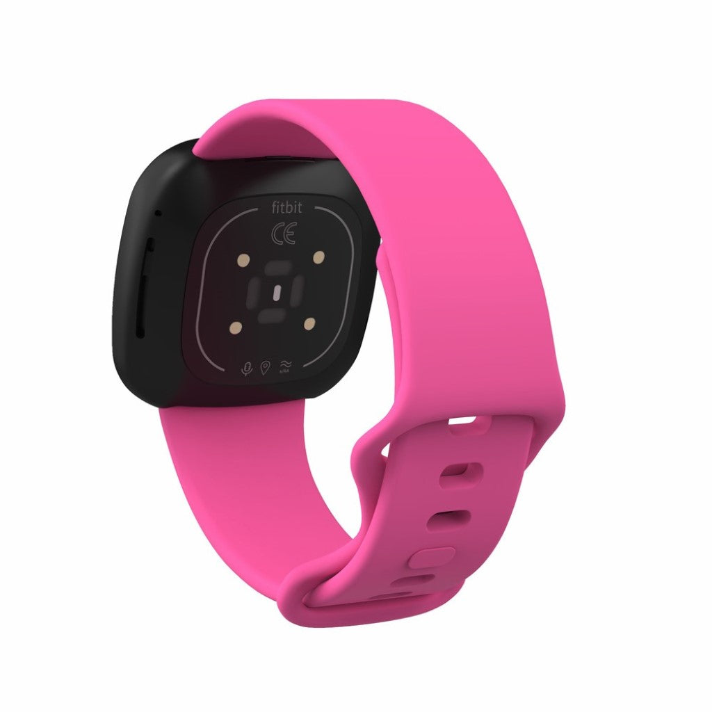 Helt vildt kønt Fitbit Versa 3 / Fitbit Sense Silikone Rem - Størrelse: S - Pink#serie_18