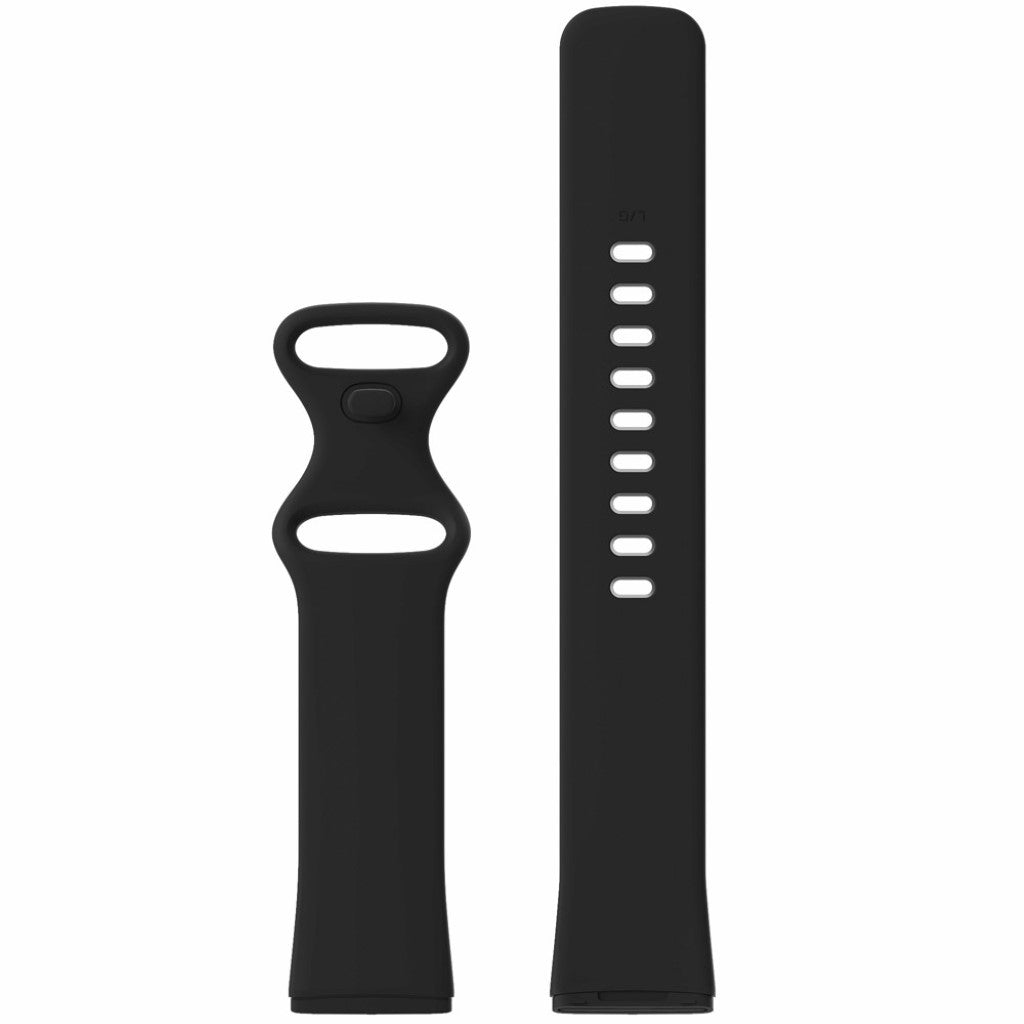 Helt vildt sejt Fitbit Versa 3 / Fitbit Sense Silikone Rem - Størrelse: L - Sort#serie_1