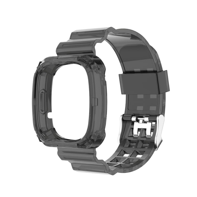 Vildt hårdfør Fitbit Versa 3 / Fitbit Sense Silikone Rem - Gennemsigtig#serie_1