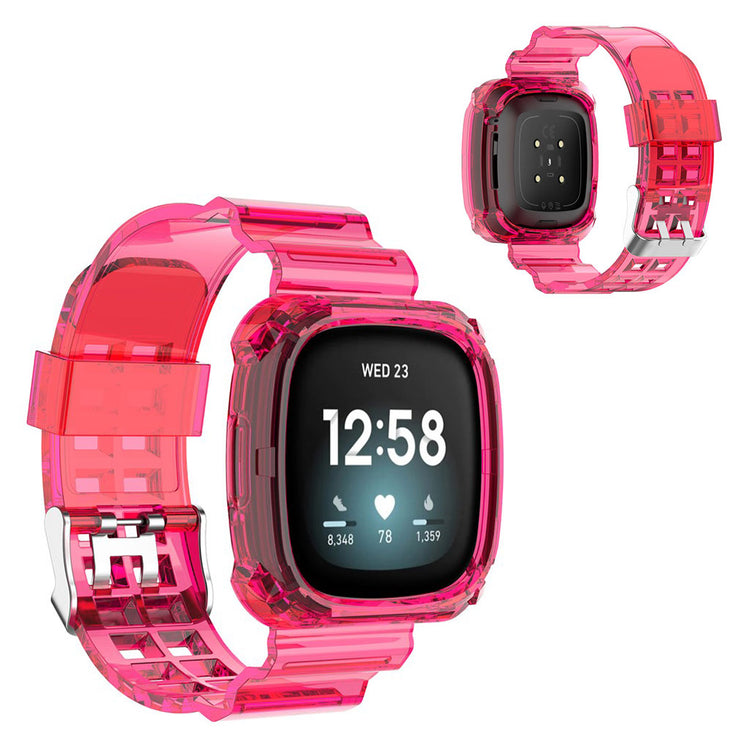 Vildt hårdfør Fitbit Versa 3 / Fitbit Sense Silikone Rem - Pink#serie_3