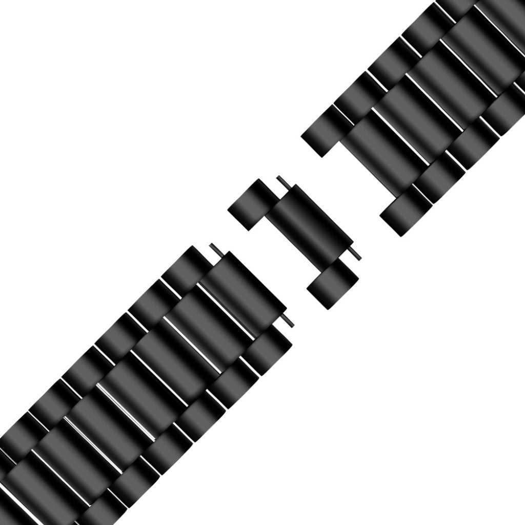 Superflot Fitbit Versa 3 / Fitbit Sense Metal Rem - Sort#serie_1