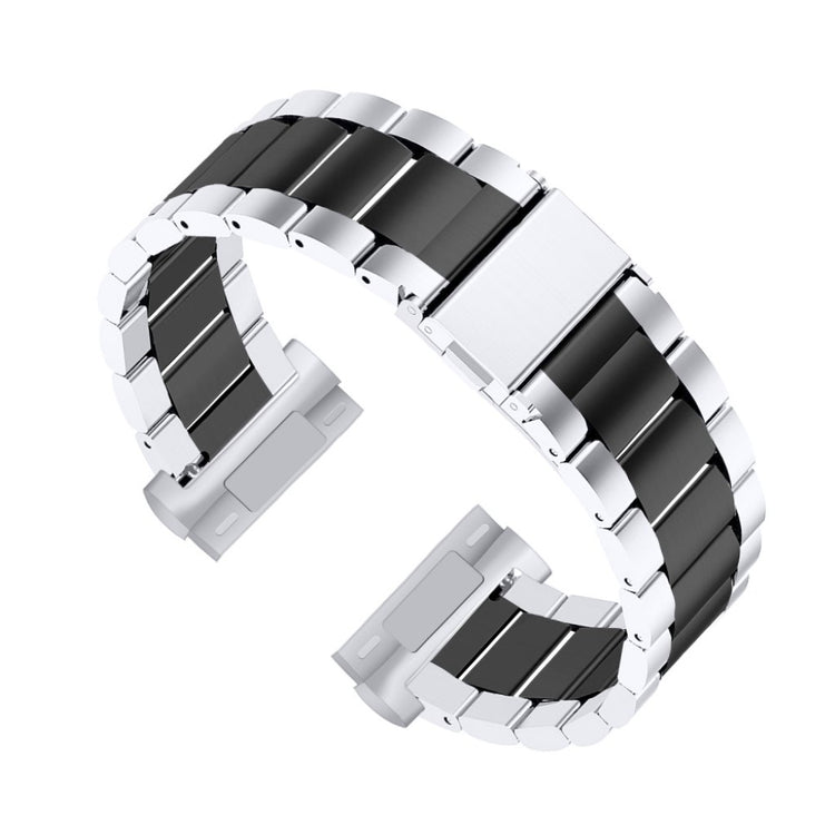 Rigtigt slidstærk Fitbit Versa 3 / Fitbit Sense Metal Rem - Sølv#serie_052