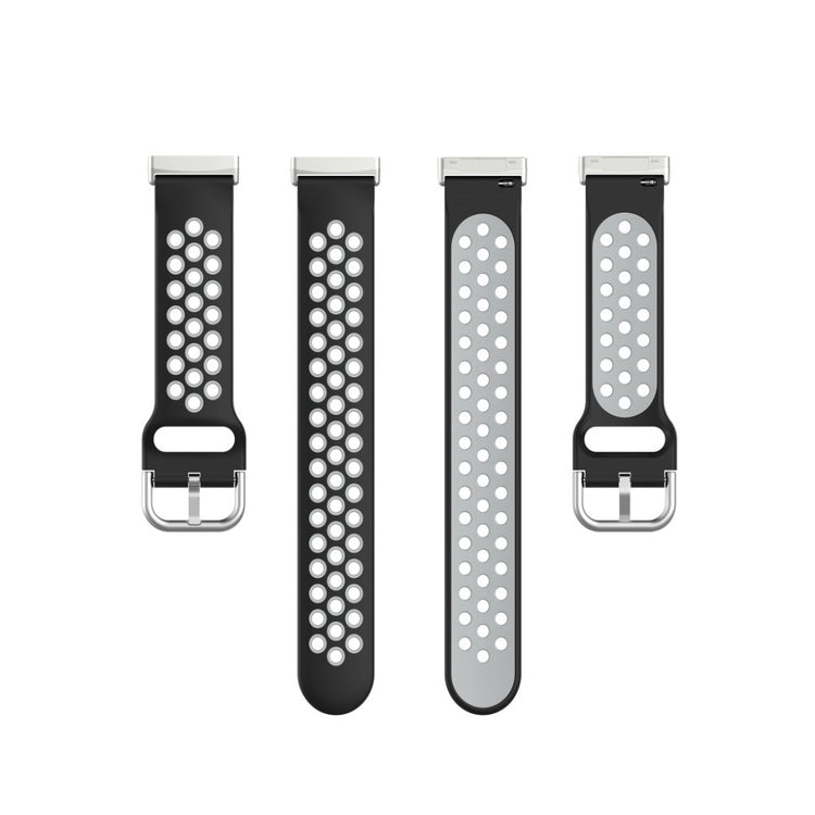 Rigtigt nydelig Fitbit Versa 3 / Fitbit Sense Silikone Rem - Sort#serie_1