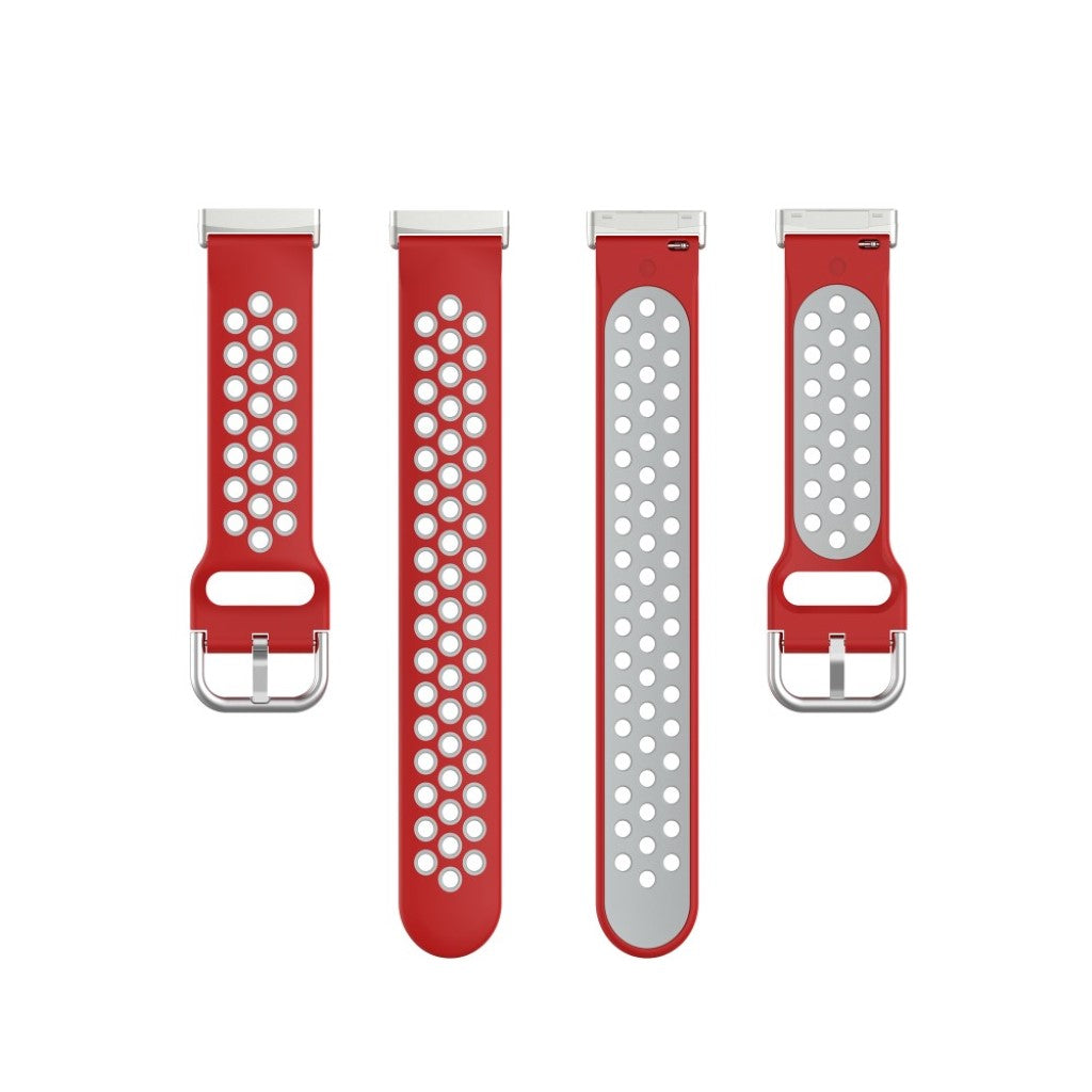 Rigtigt nydelig Fitbit Versa 3 / Fitbit Sense Silikone Rem - Rød#serie_2