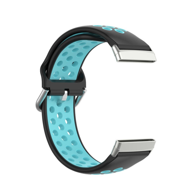 Rigtigt nydelig Fitbit Versa 3 / Fitbit Sense Silikone Rem - Sort#serie_5