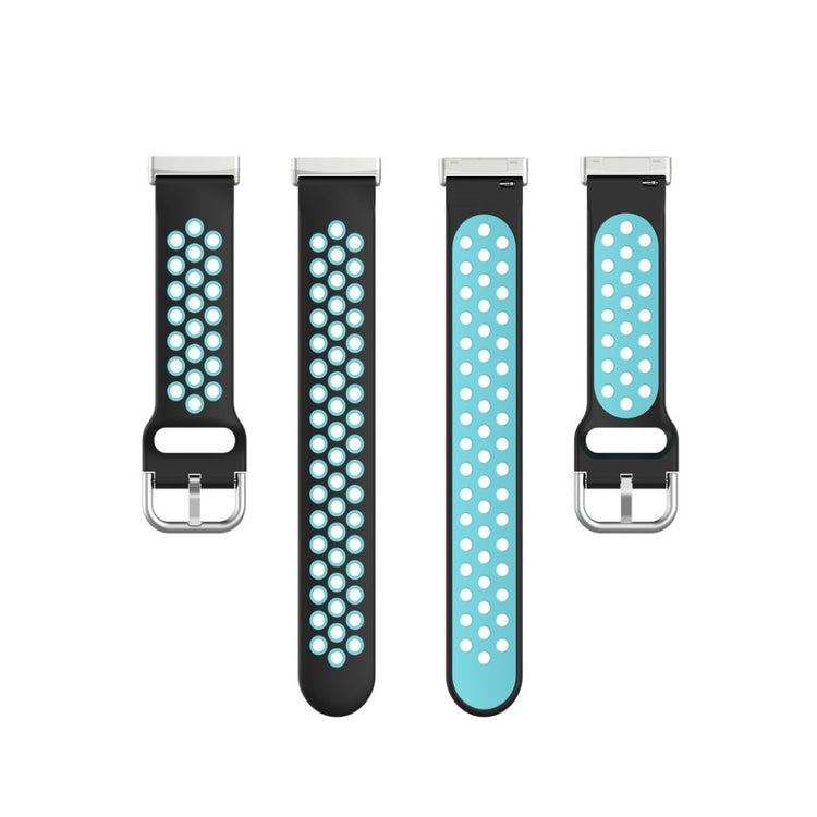 Rigtigt nydelig Fitbit Versa 3 / Fitbit Sense Silikone Rem - Sort#serie_5