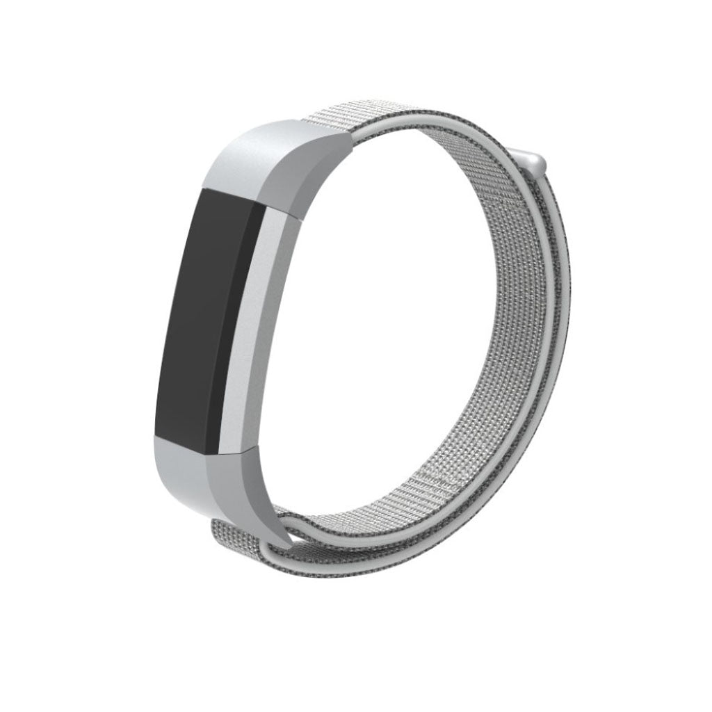 Vildt hårdfør Fitbit Alta HR Nylon Rem - Sølv#serie_5