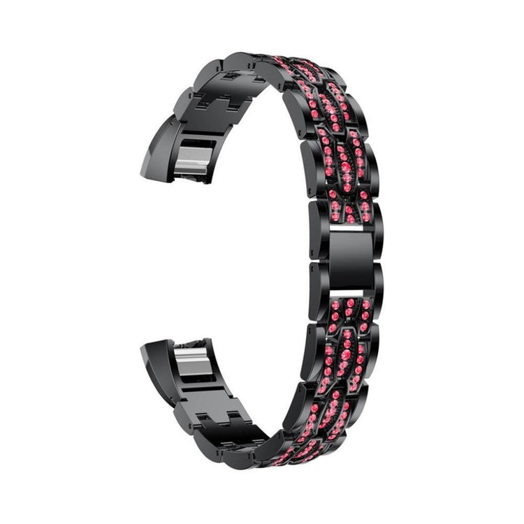 Vildt pænt Fitbit Alta Metal og Rhinsten Rem - Pink#serie_2
