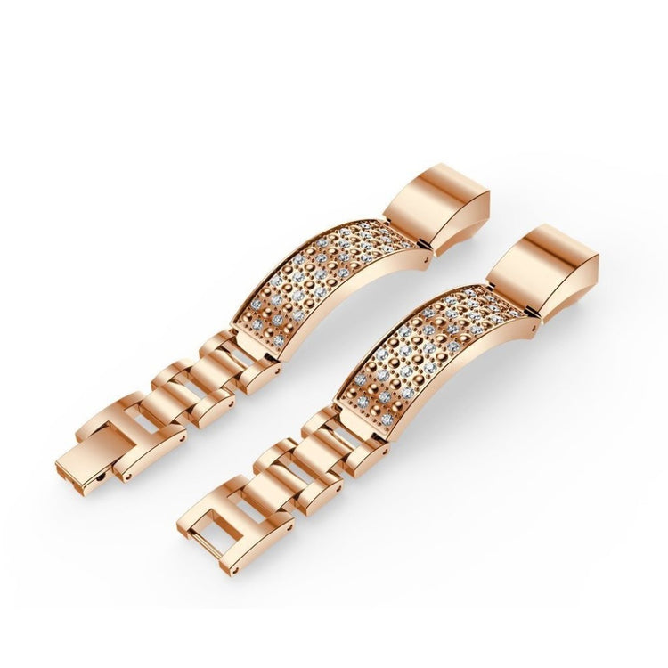 Vildt elegant Fitbit Alta Metal og Rhinsten Rem - Pink#serie_3