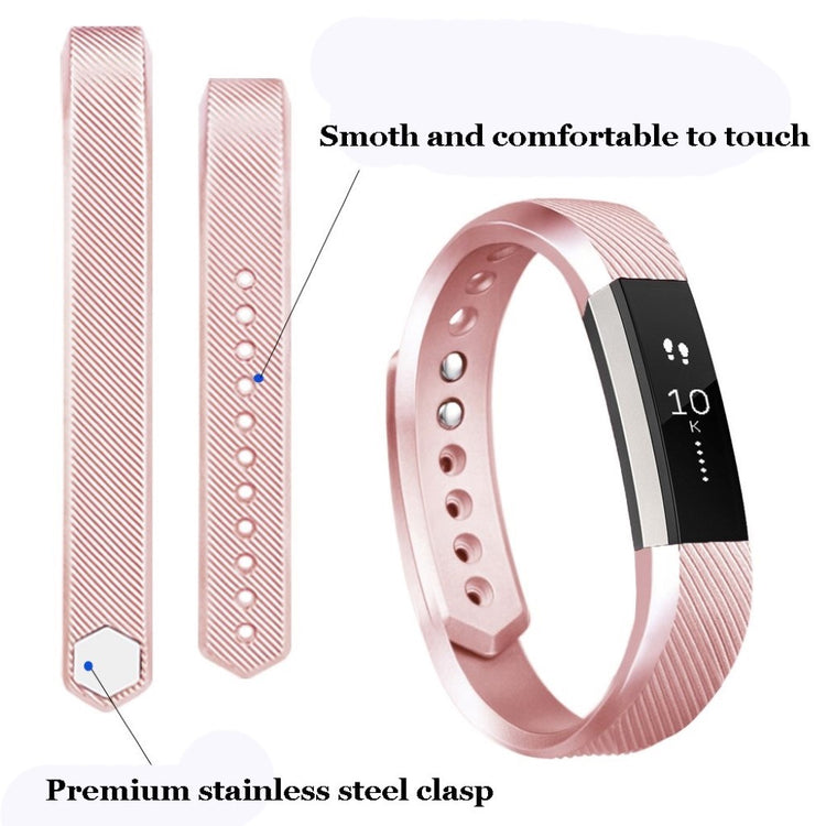 Mega kønt Fitbit Alta Silikone Rem - Størrelse: L - Pink#serie_2