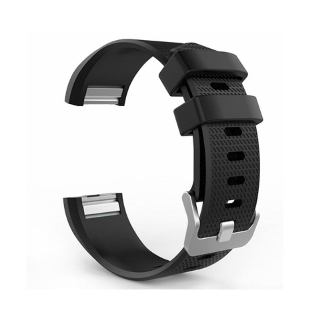 Super nydelig Fitbit Charge 2 Silikone Rem - Sort#serie_10