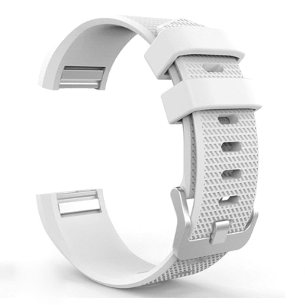 Super nydelig Fitbit Charge 2 Silikone Rem - Hvid#serie_4