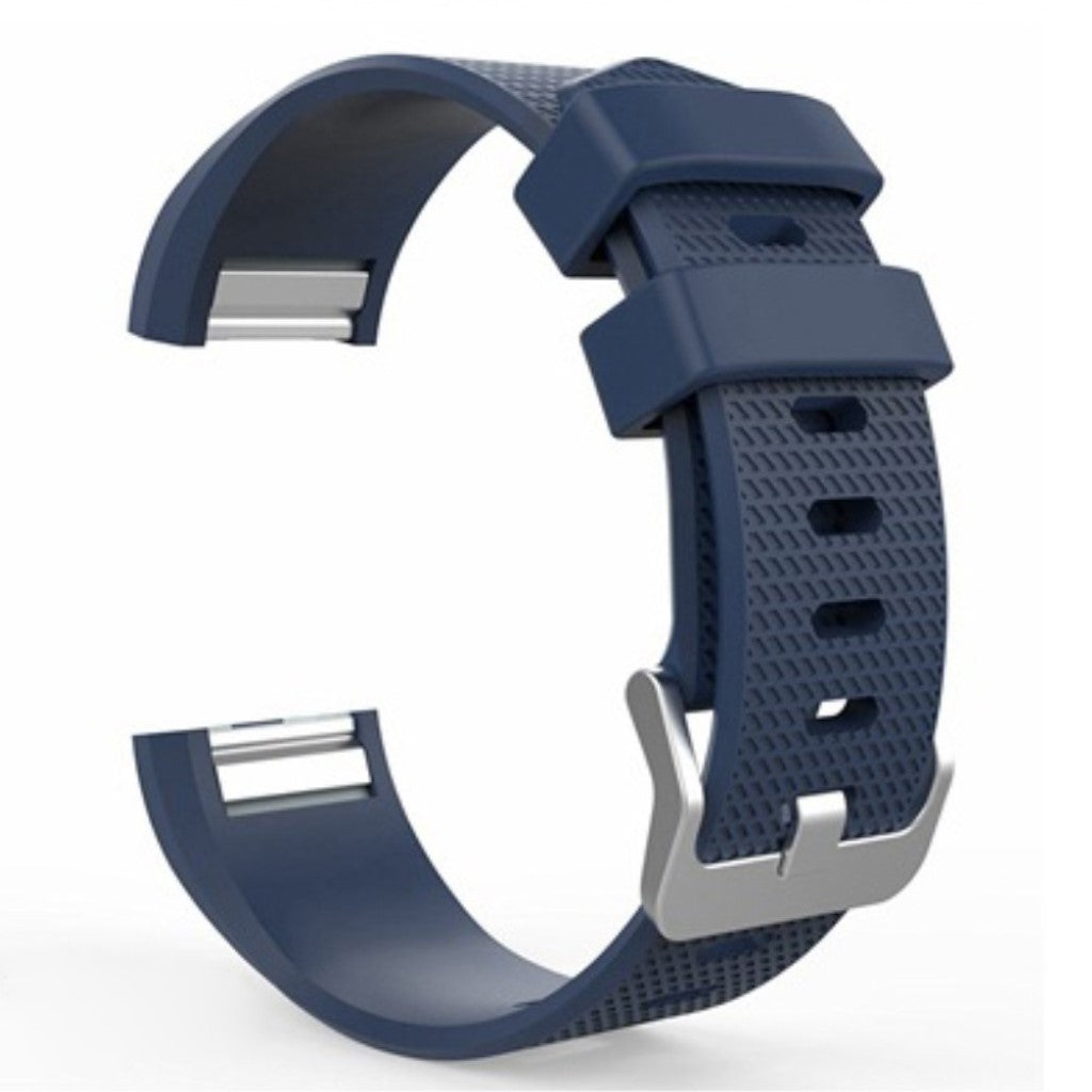 Super nydelig Fitbit Charge 2 Silikone Rem - Blå#serie_6