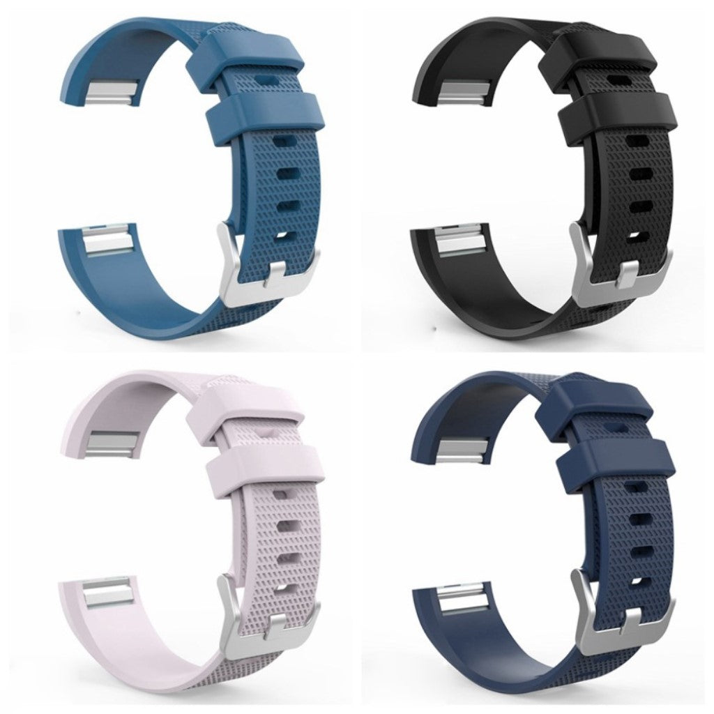 Super nydelig Fitbit Charge 2 Silikone Rem - Blå#serie_6
