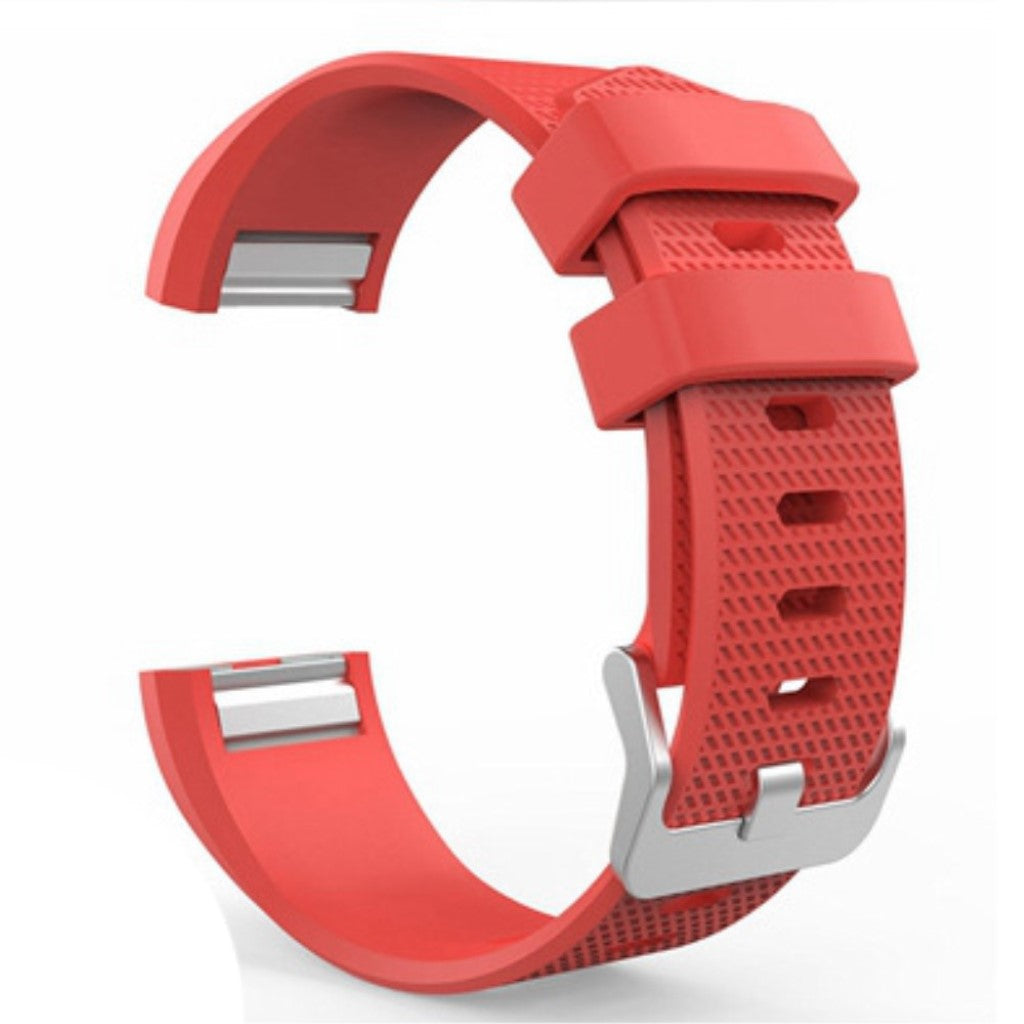 Super nydelig Fitbit Charge 2 Silikone Rem - Rød#serie_7