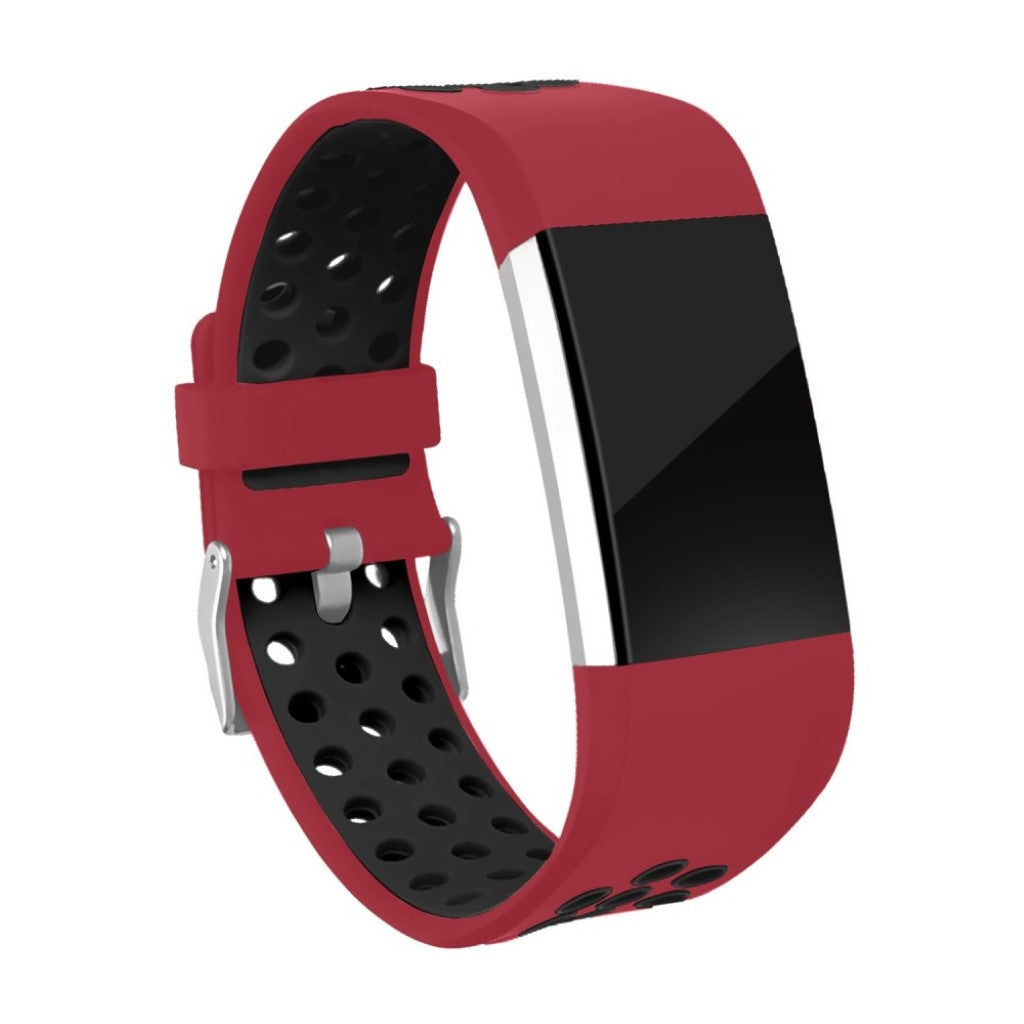 Tidsløst Fitbit Charge 2 Silikone Rem - Rød#serie_1
