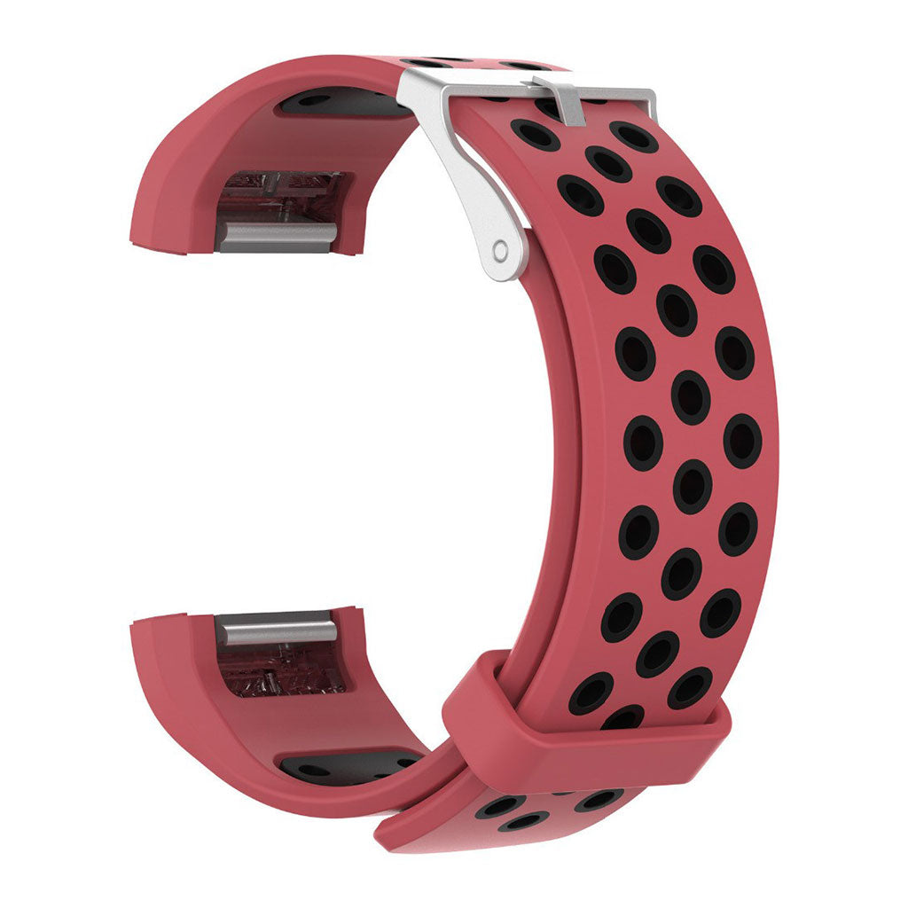 Tidsløst Fitbit Charge 2 Silikone Rem - Rød#serie_1