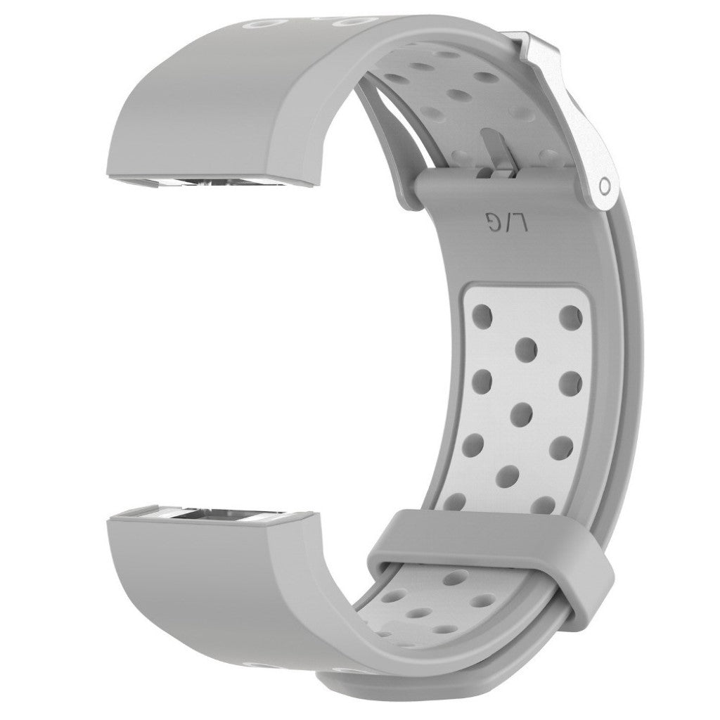 Tidsløst Fitbit Charge 2 Silikone Rem - Sølv#serie_2